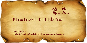 Misolszki Kiliána névjegykártya